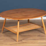 Retro vintage solid elm ercol model 454 supper table, coffee table
