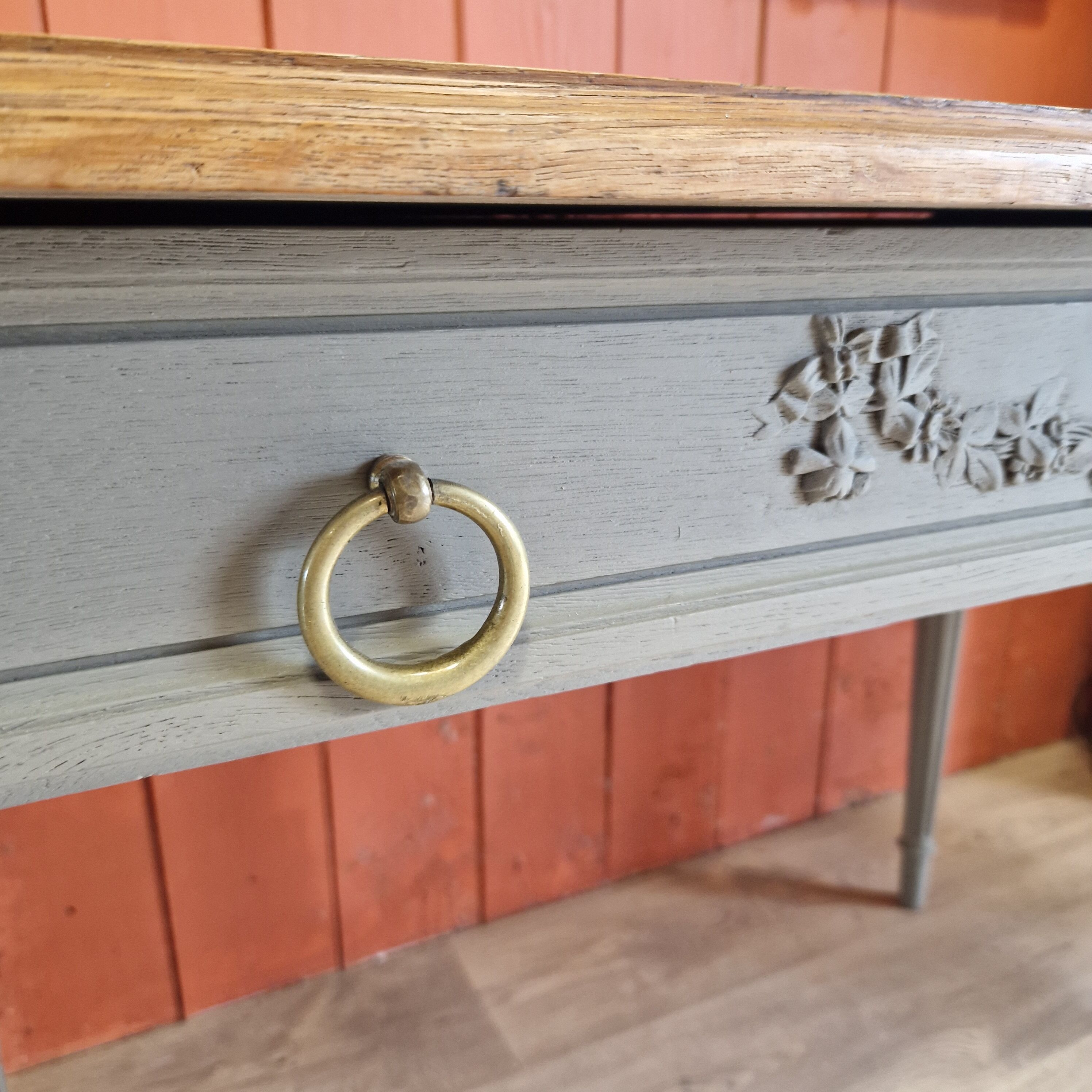 Old desk in chene signed goanvic