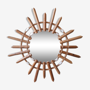 Miroir soleil en bambou 56cm