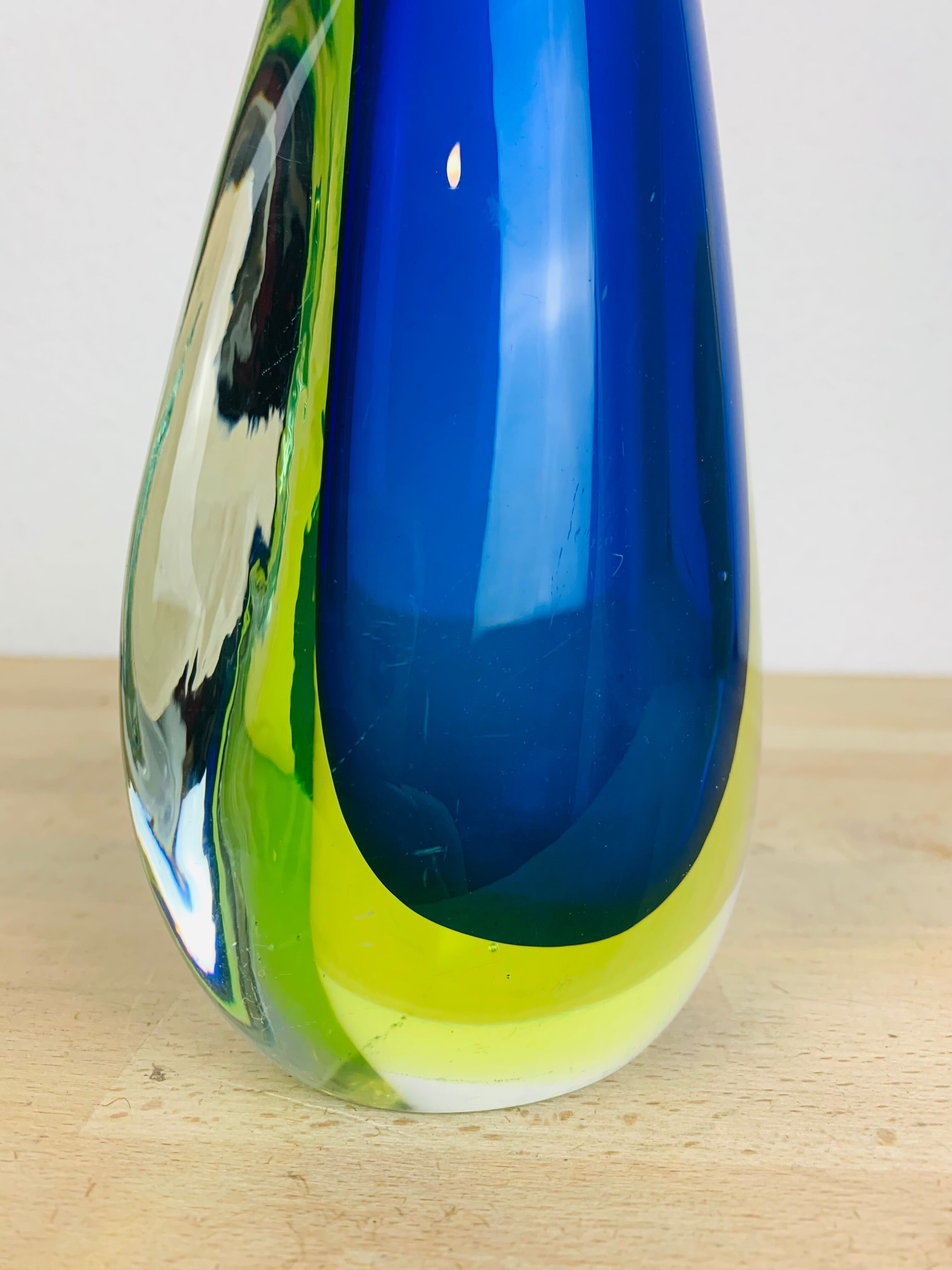 Vase soliflore Sommerso Murano Flavio Poli