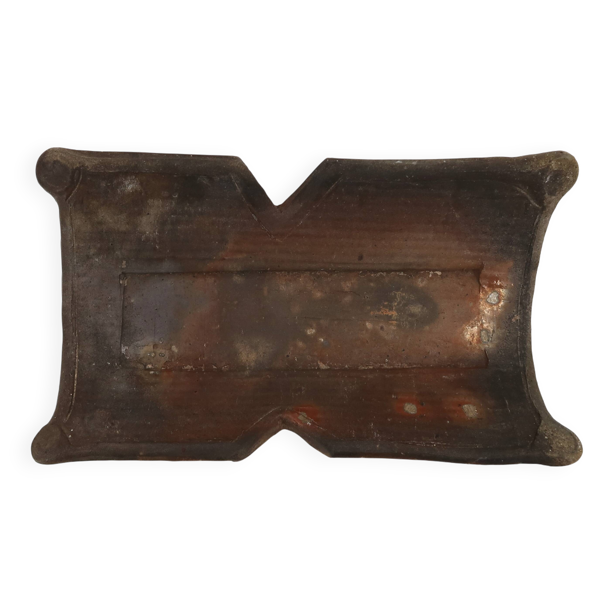 Ceramic stoneware catchall by Eric Astoul, La Borne, 1990.