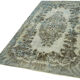 Hand-knotted vintage turkish 1980s 176 cm x 284 cm blue rug
