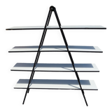 Vintage 80s design compass pyramid bookcase shelf