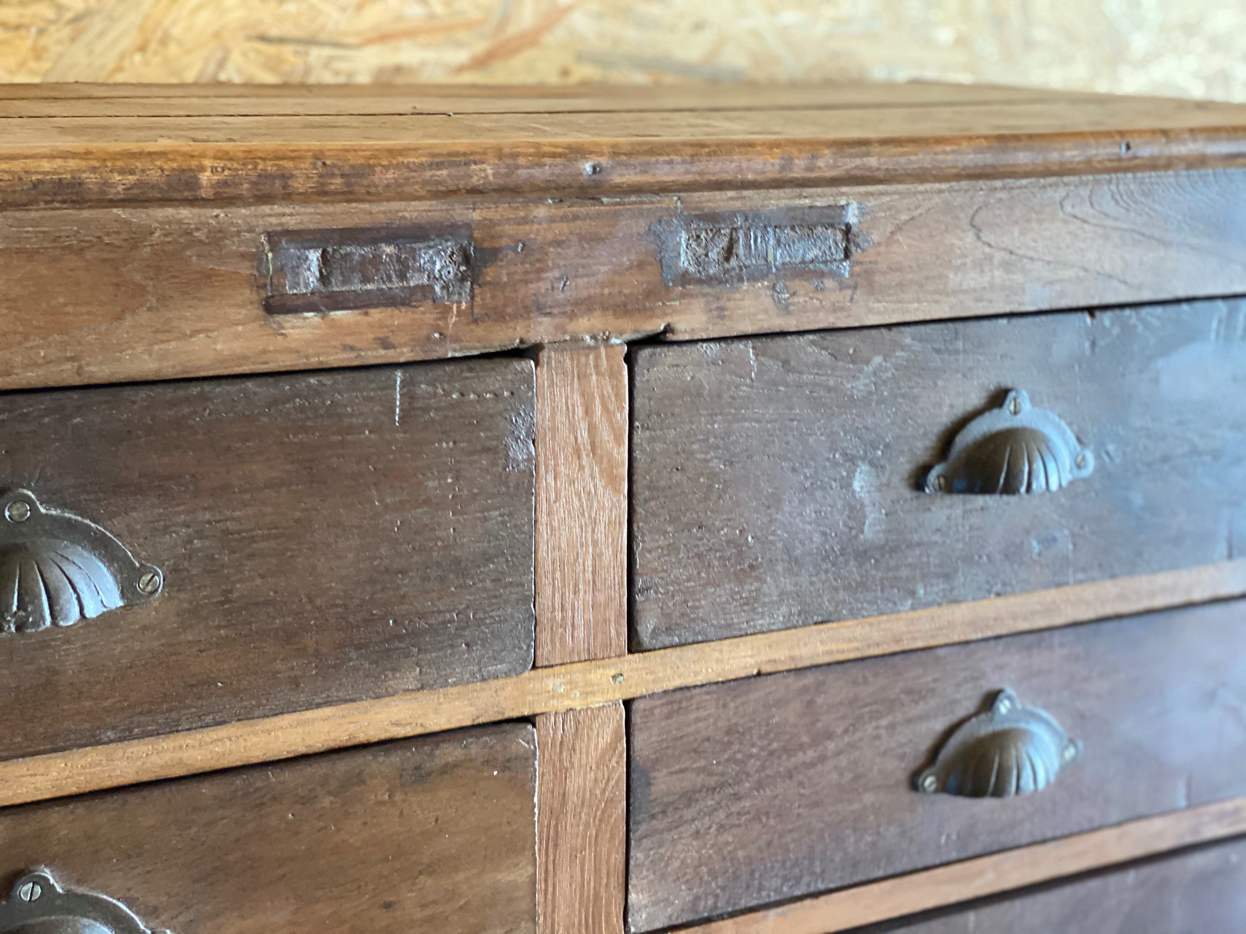 Antique teak drawer cabinet