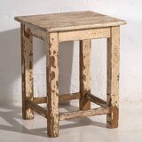 Paire de tables de chevet basses blanches anciennes (c.1920)