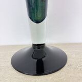 Grand vase en verre jaune et noir, années 1970