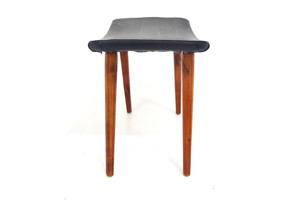Tabouret scandinave en skaï, Suède, 1940