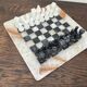 Jeu d'échecs vintage en marbre 21/21 cm