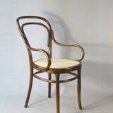 Cane bistro armchair N°14, by Hofmann 1895, Art Nouveau.
