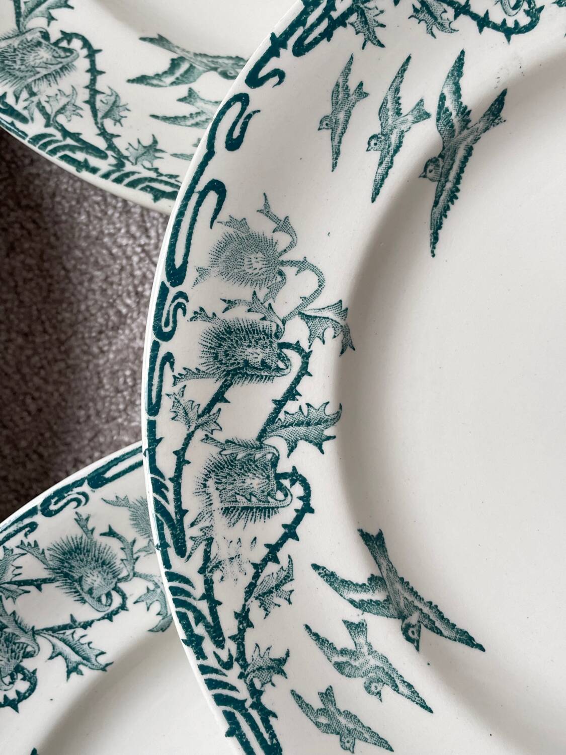 6 Longwy Ironstone Flat Plates, Richelieu Pattern