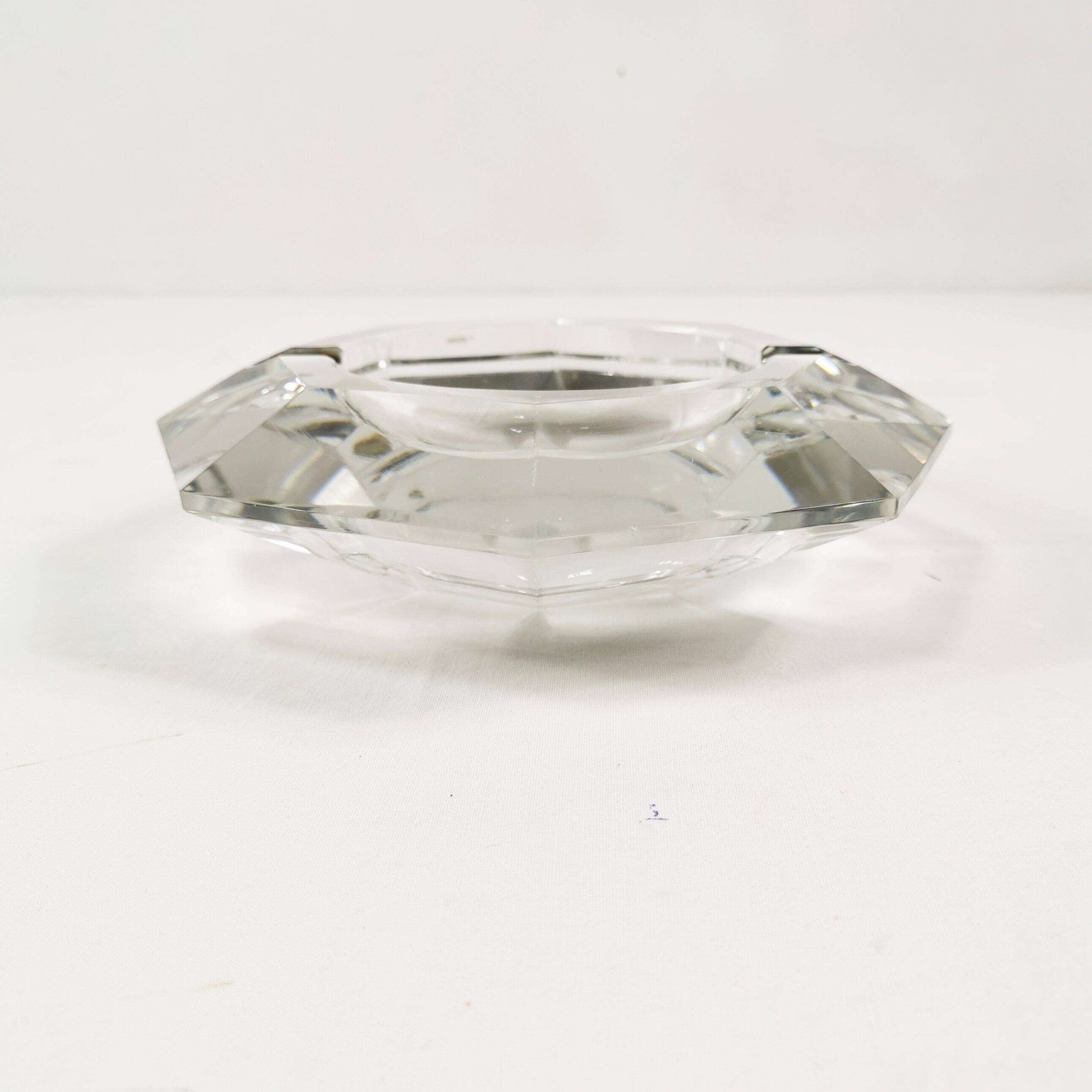 Large crystal ashtray, Belgium 1960s