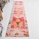 Tapis coureur rose & rouge, 76x299cm
