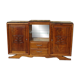 Walnut buffet with black marble top