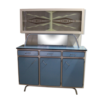 Vintage blue formica buffet