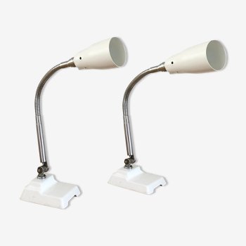 Pair of laboratory lamps Ki-E-Klair 1950