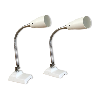 Pair of laboratory lamps Ki-E-Klair 1950