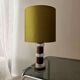 Vintage table lamp rosewood crystal glass 1960s Fagerlund
