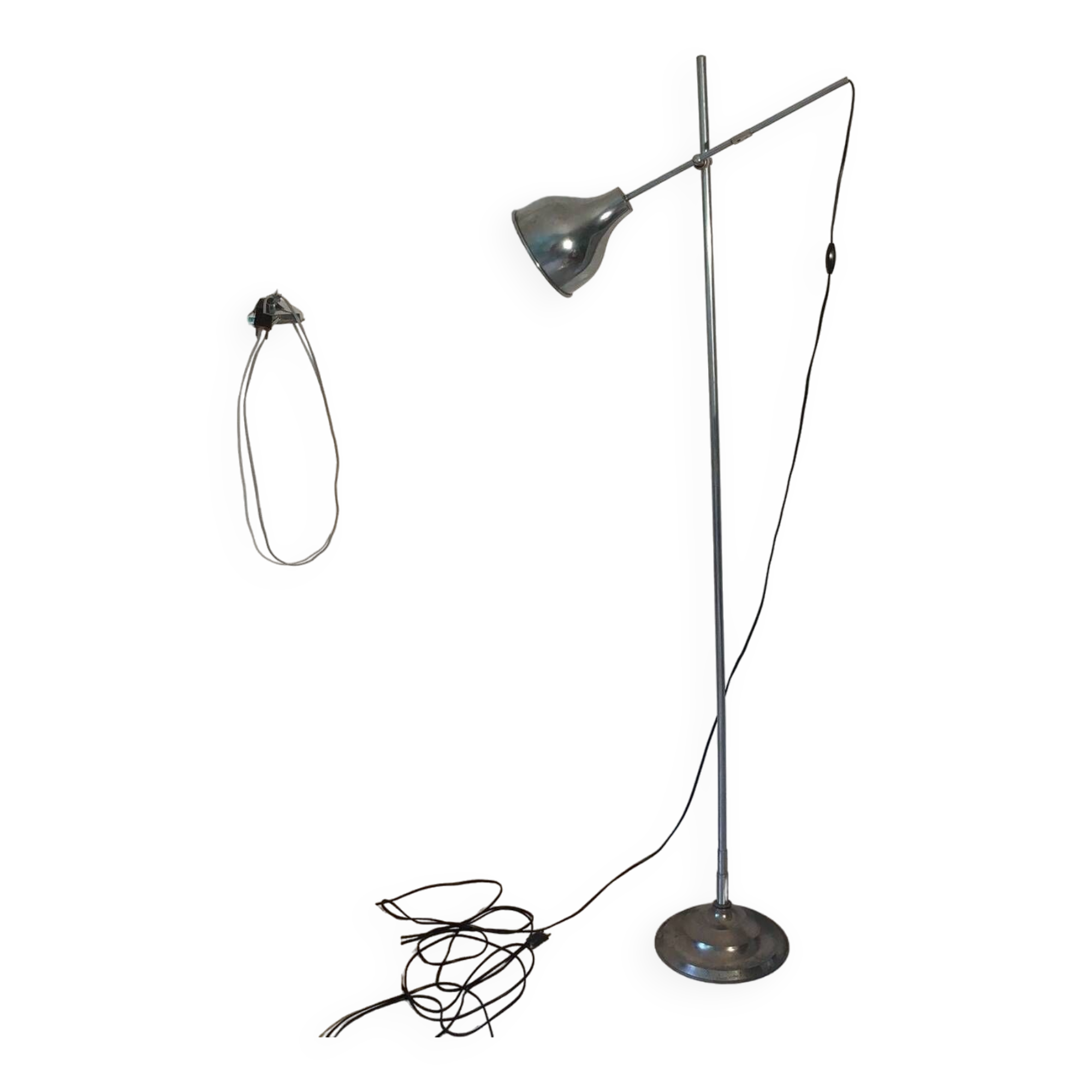 70s metal floor lamp