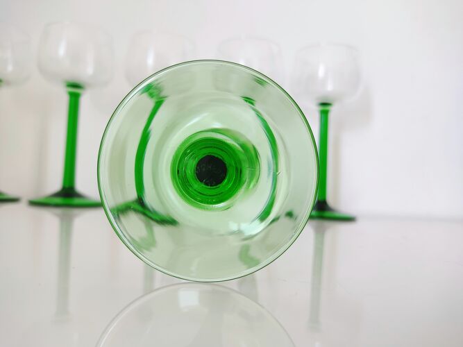 Set de 8 verres à vin cristal La Rochère et verre