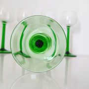 Set de 8 verres à vin cristal La Rochère et verre