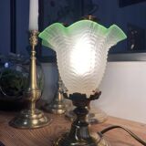 Old brass and tulip table lamp