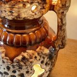 Lamp ceramic fat lava double lighting 70s