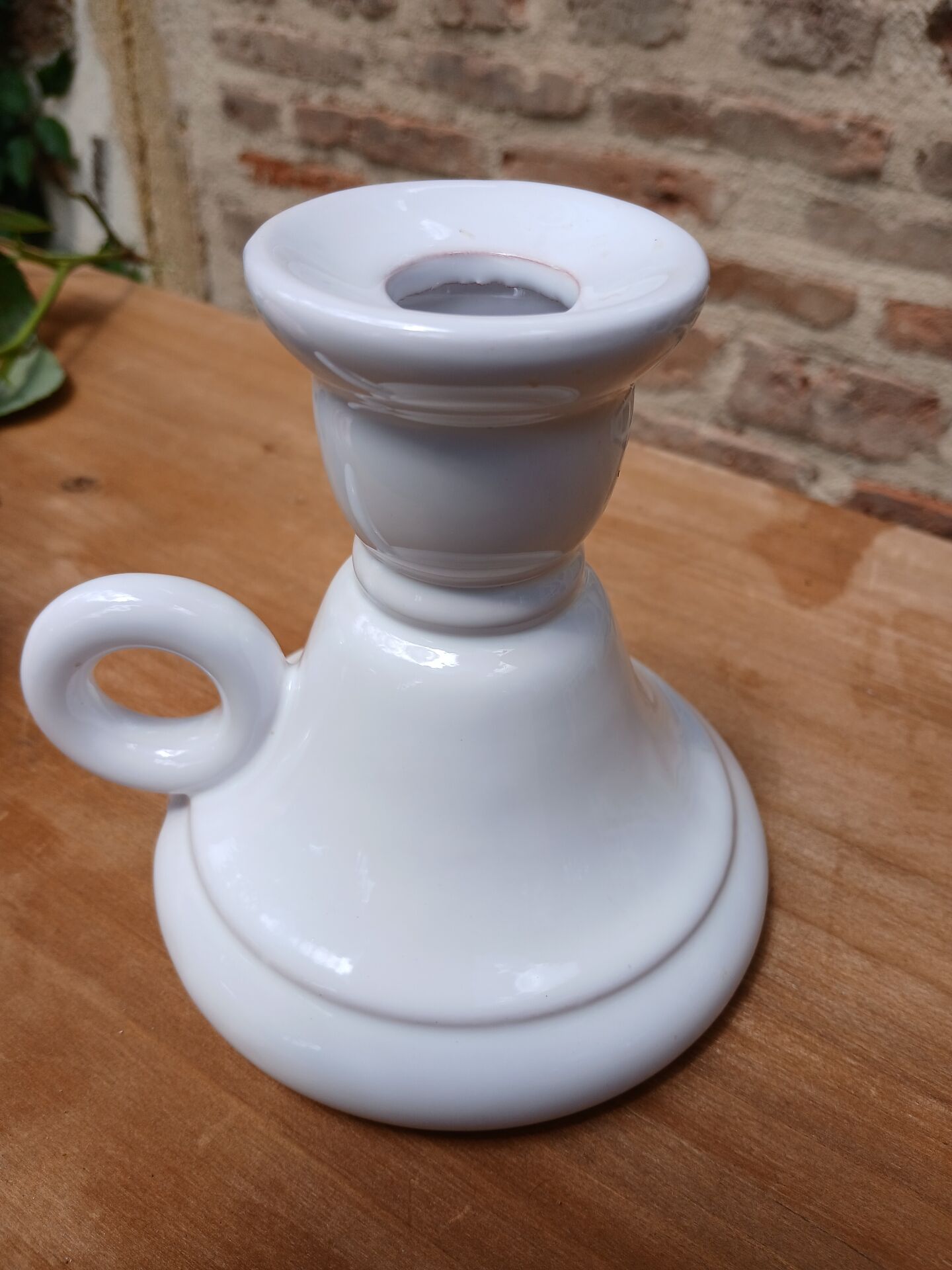 2 handmade ceramic candle holders