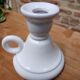 2 handmade ceramic candle holders
