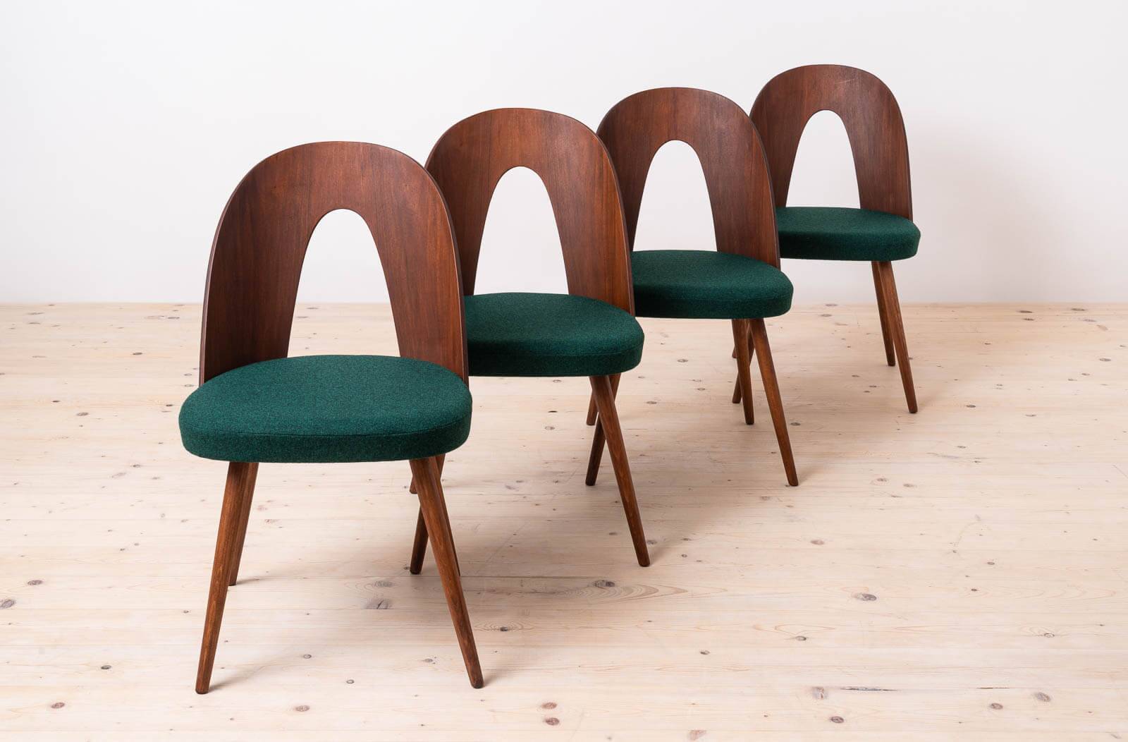 Set of 10 Mid Century Dining Chairs by A. Šuman, Reupholstery Options