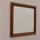 Italian walnut wood square mirror – elegant 1970s design