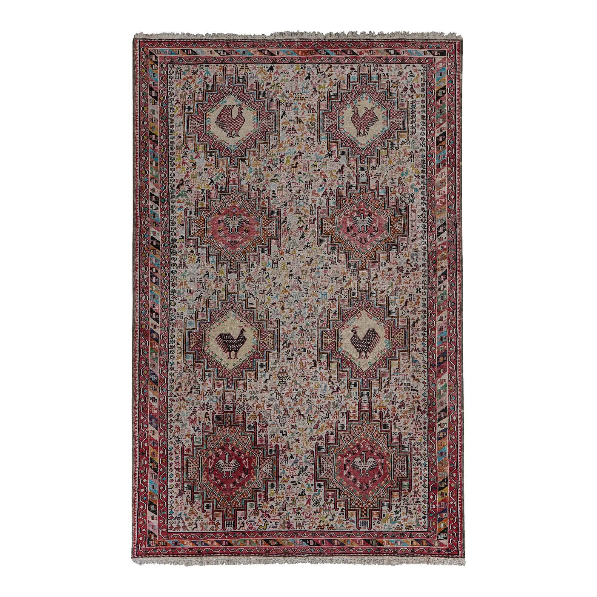 Kilim turc vintage tissé main 123x195 cm