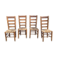 Set de4 chaises paillées