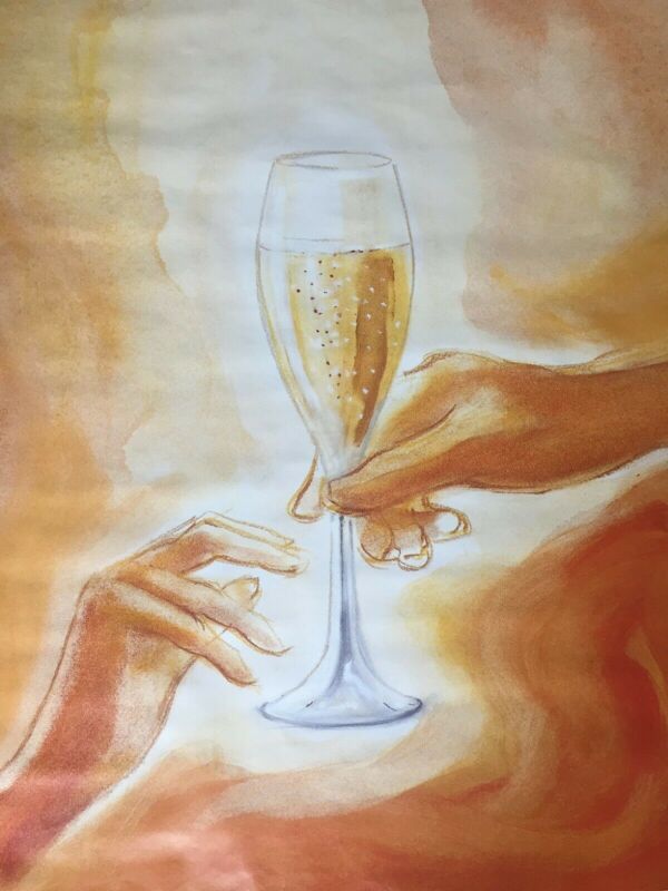 Affiche ''L'Instant Taittinger Champagne'' 118x174cm 1985
