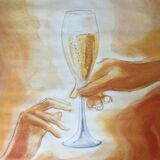 Poster "L'Instant Taittinger Champagne" 118x174cm 1985