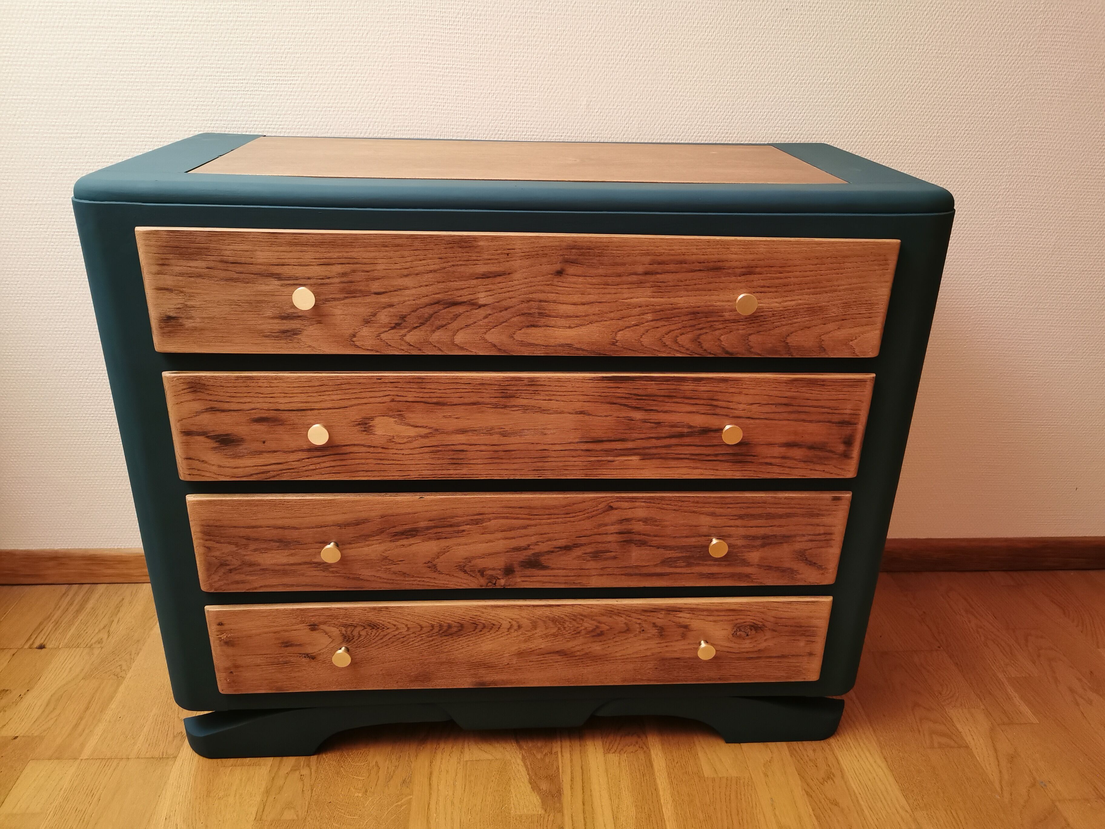 Commode vintage relookée 4 tiroirs