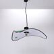 Triangular green metal pendant lamp by IBIS, 1980s