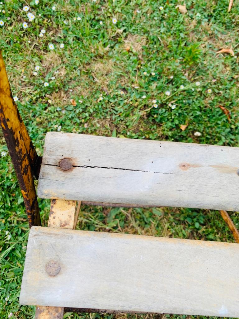 Set of 4 folding garden chairs