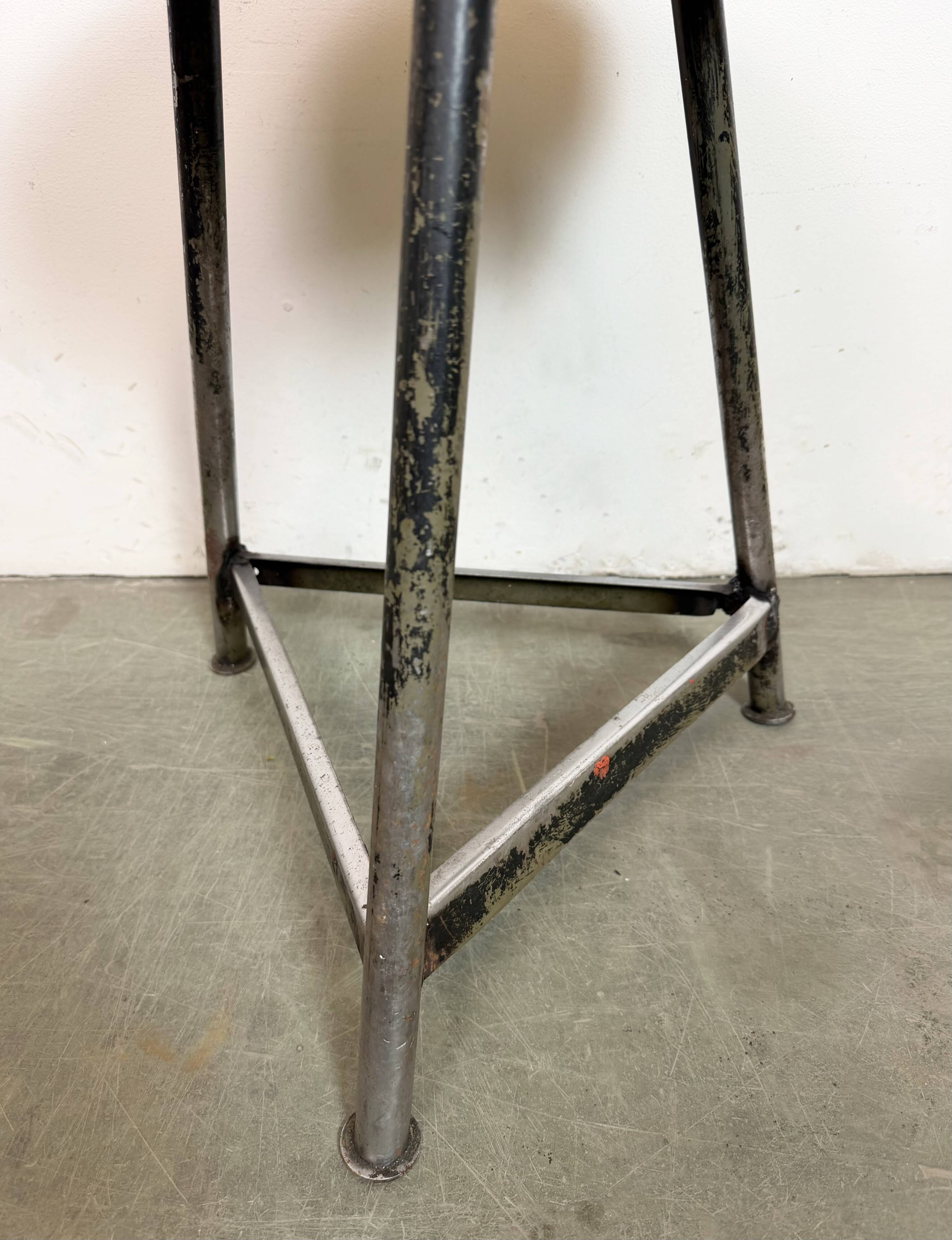 Black Industrial Workshop Stool, 1960s