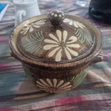 Ceramic terrine with floral decoration – Vintage – Made in France