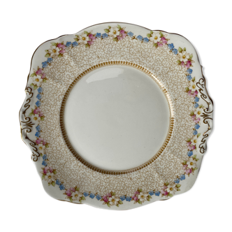 Plat à gâteau carré anglais estampillé « Paragon »  vintage