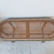 Louis XVI style piano bench green-gray and gold