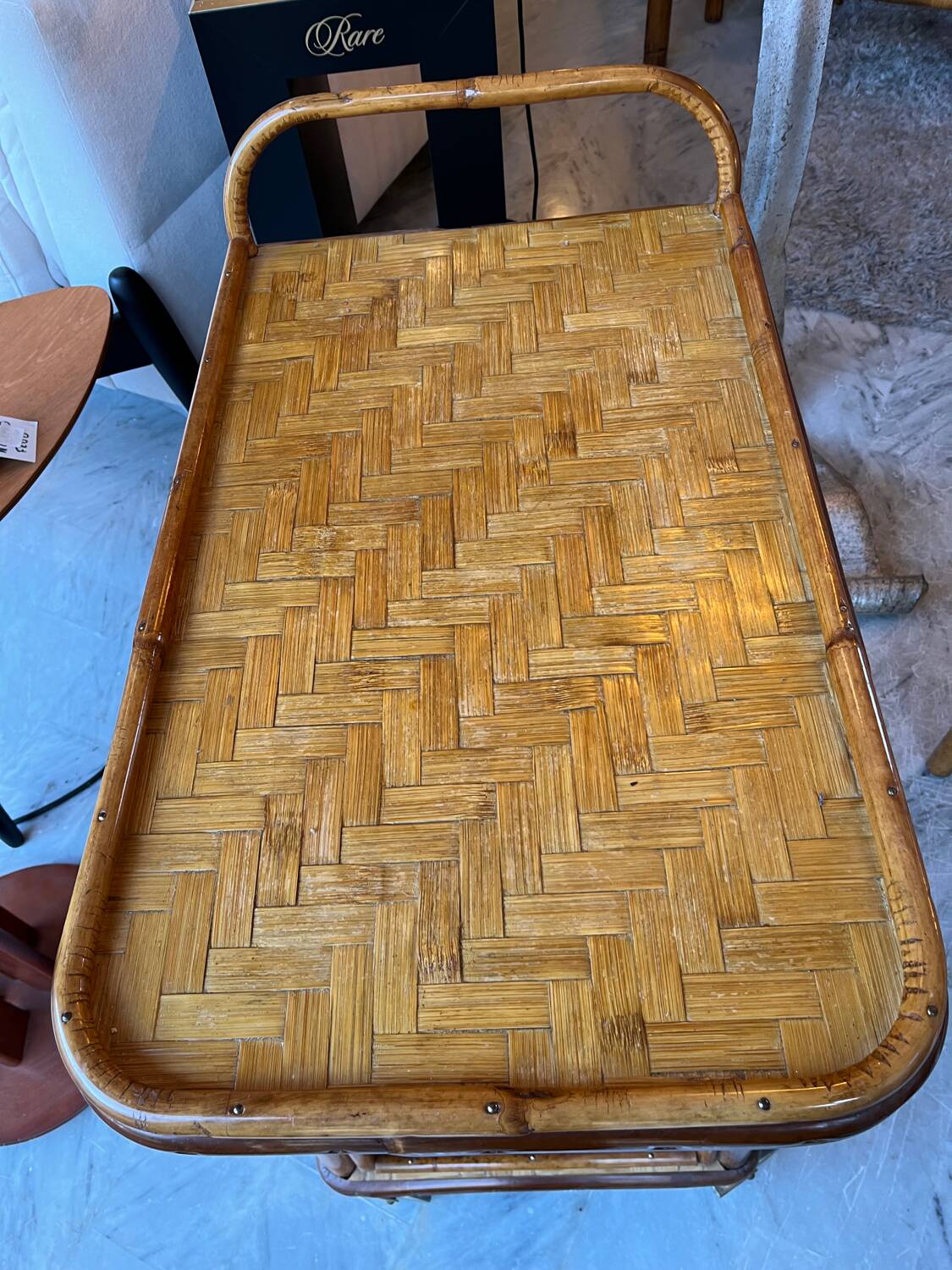 Bamboo serving trolley 1960