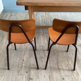 Set of 4 vintage school chairs
