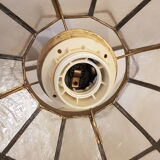 Chandelier in mother-of-pearl and brass