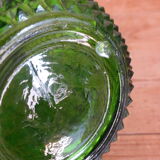 Empoli Italian glass bottle vase without cap, with diamond points