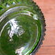 Empoli Italian glass bottle vase without cap, with diamond points