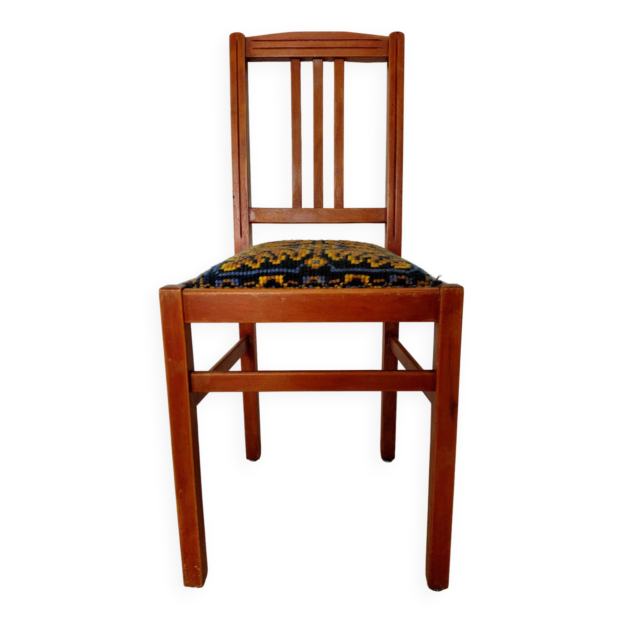 Fischel bistro chair "Indislocables" solid wood 1940s-1950s