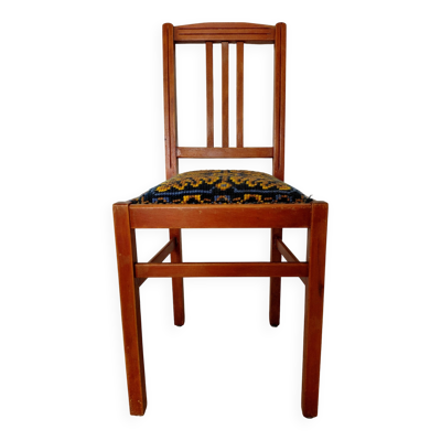 Chaise bistrot Fischel ''Indislocables'' bois massif années 40-50