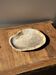 Very large pocket tray or dish in beige petrified wood D35