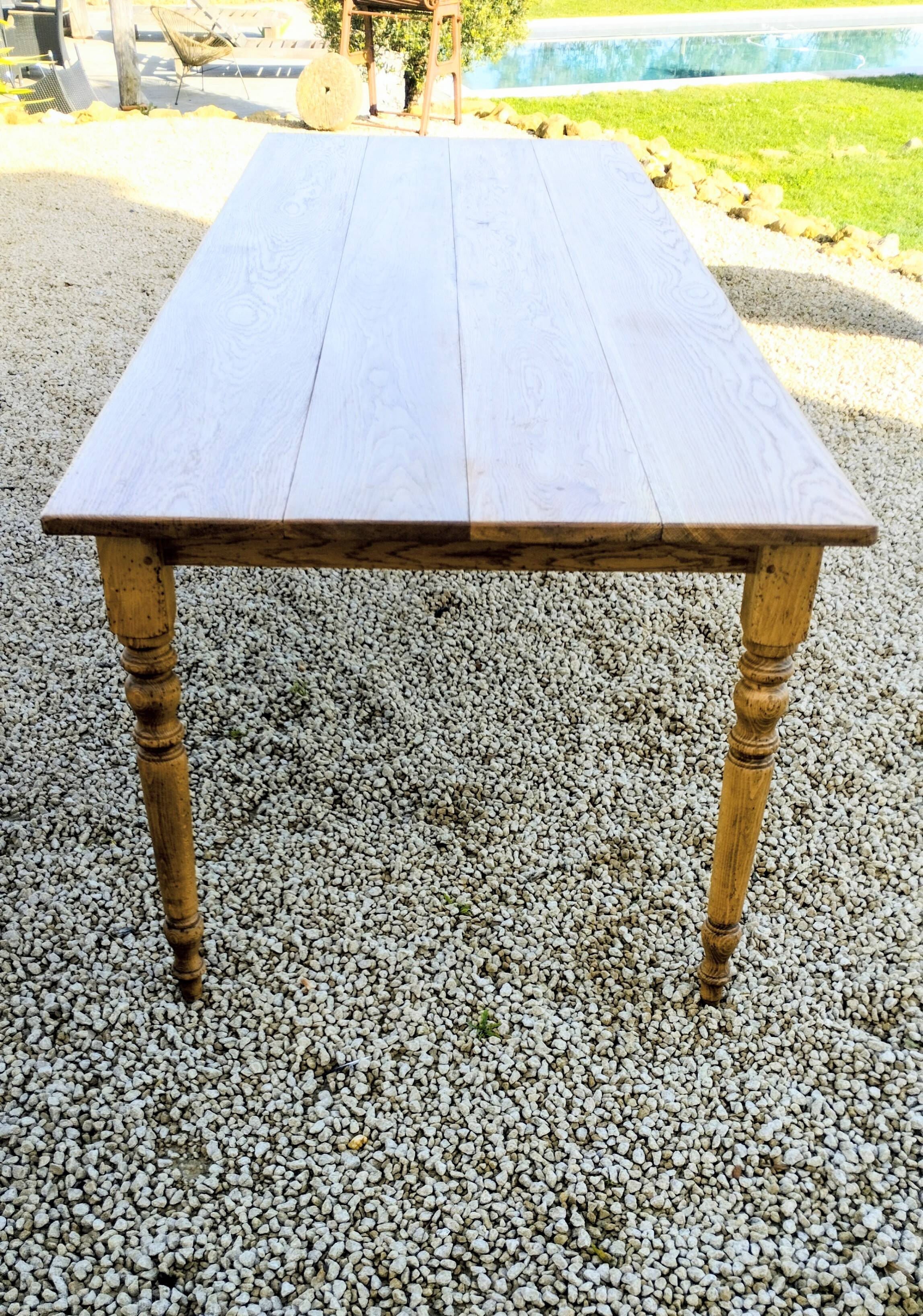 Solid oak farmhouse table